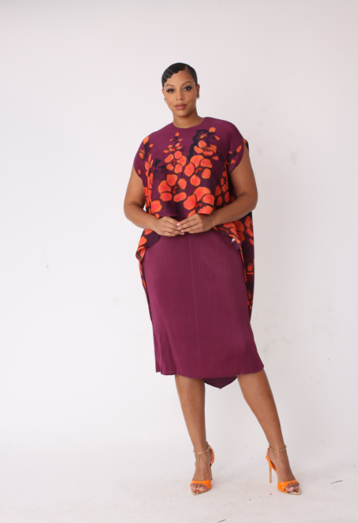 For Her 82601 2pc Print Skirt Set