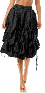 Highlight HS1912AT Plus Size Short Drawstring Skirt