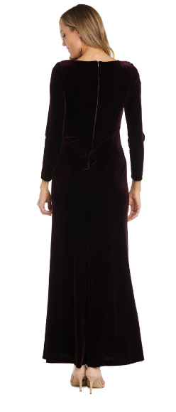 Nightway 22197 Long Stretch Velvet Dress