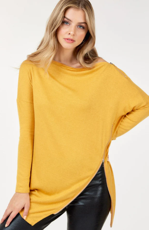 CQ by CQ 10025TK Long Sleeve Assymetric Top