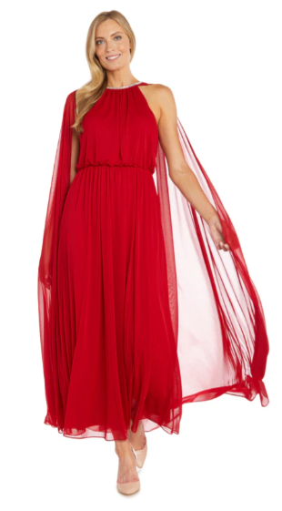 RM Richards 6635 Long Chiffon Rhinestone Dress