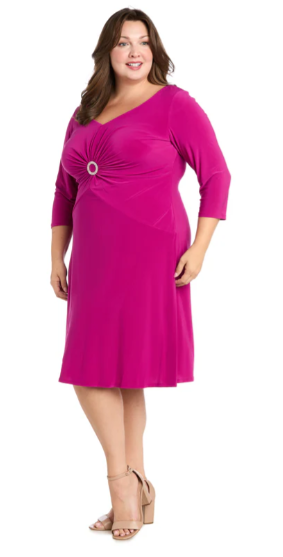 RM Richards 1650 Ity Ruched Dress