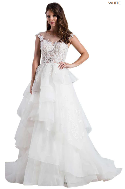 Rachel Allan M603 Tulle Tiered Bridal Gown