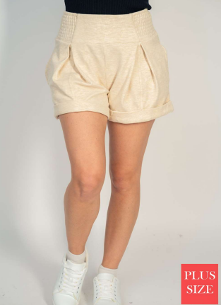 White Birch P40110P Smocked Pull On Shorts