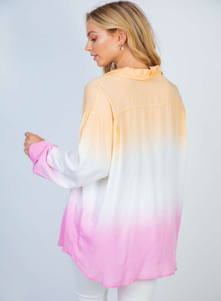 White Birch T24300XL Color Block Button Down Shirt