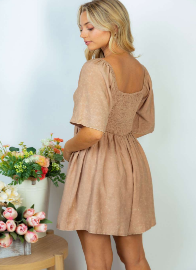 White Birch R50154P Washed Ring Romper