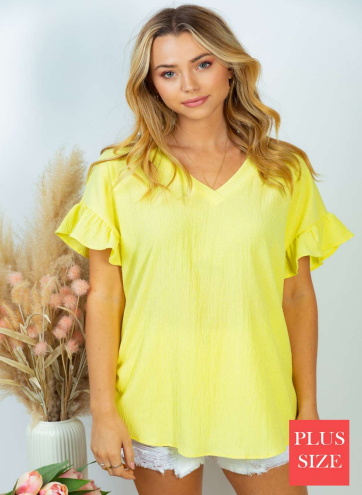White Birch T4189P Plus Size Top