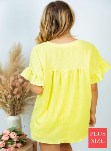 White Birch T4189P Plus Size Top