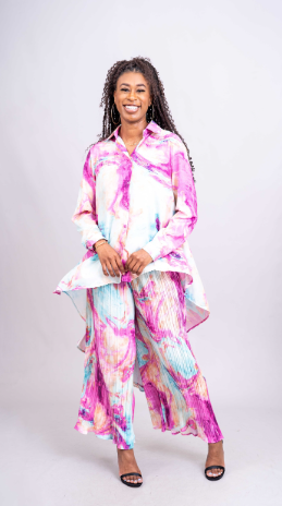 Wowo TB231206X Plus Size Print Hilo Top