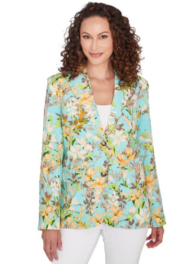Skye's The Limit 43132 Floral Print Blazer