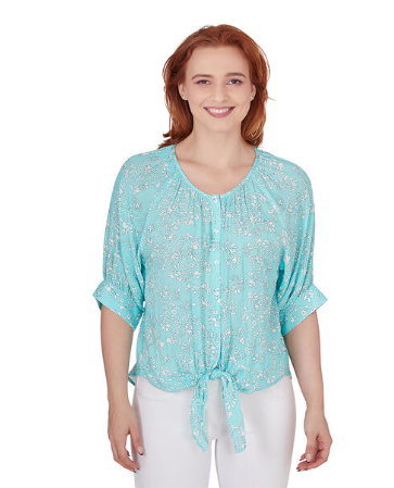 Skye's The Limit 43143 Floral Button Up Top
