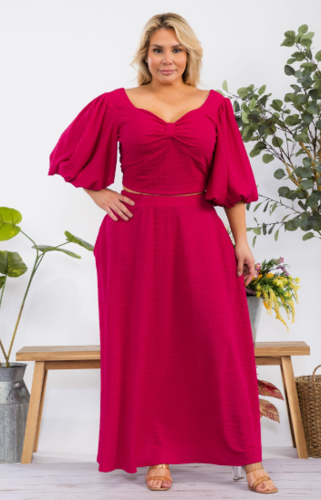 Karen T 2pc 9499 Maxi Skirt Set