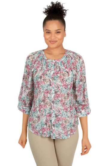 Skye's The Limit 71640 Plus Size Print Top
