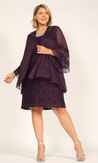 Rm Richards 2421W 2pc Plus Size Jacket Dress