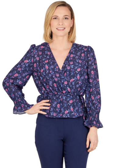 Emaline 12240 Floral Print Blouse