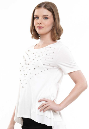 Why T220084 Hilo Embellished Top
