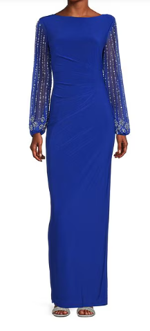 Marina 650927 Long Beaded Dress