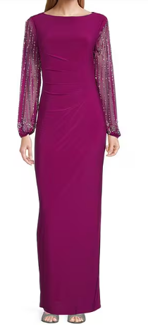 Marina 650927 Long Beaded Dress