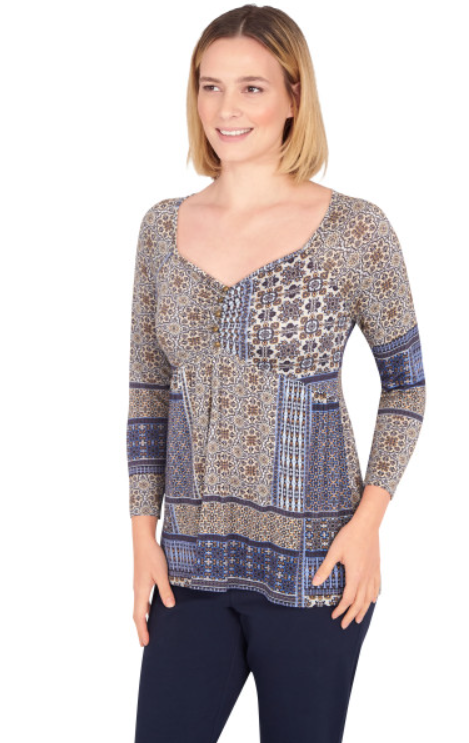 Skye's The Limit 70653 Babydoll Plus Size Top