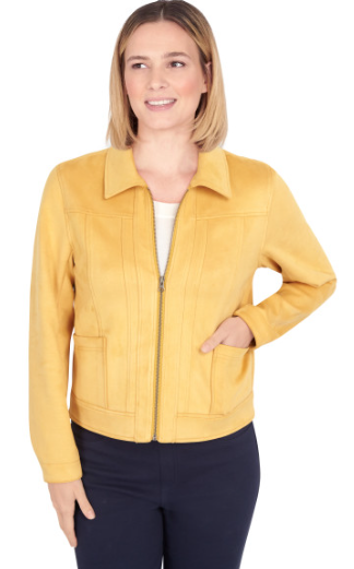 Skye's The Limit 70630 Plus Size Faux Suede Jacket