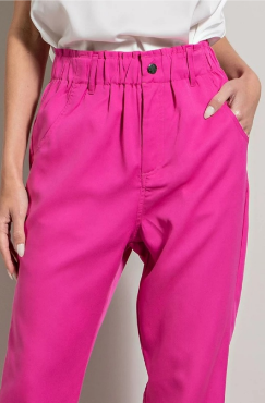 EESOME PPG8613 Banded Plus Size Straight Leg Pant