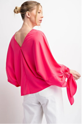 Eesome TK7526 Satin Vneck Blouse