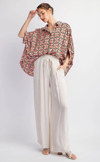 Eesome TK11038 Loose Fit Print Top