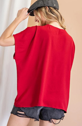 Eesome PTG54177 Plus Size Vneck Blouse