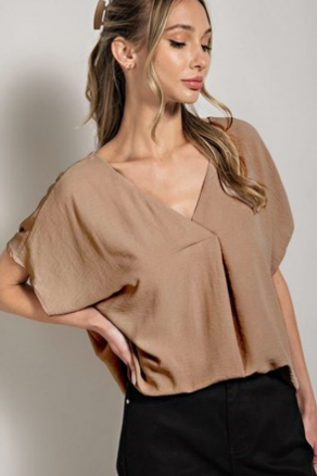 Eesome PTG54177 Plus Size Vneck Blouse