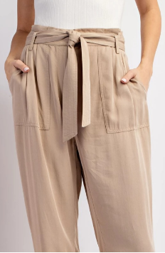 Eesome PK9231 Soft Washed Tie Waist Pant