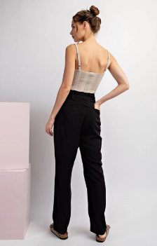 Eesome PK9231 Soft Washed Tie Waist Pant