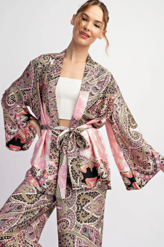 Eesome JK9108 Tie Waist Kimono