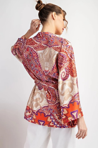 Eesome JK9108 Tie Waist Kimono
