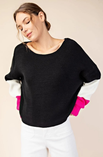 Eesome SK9430 Color Block Sweater