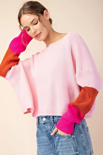 Eesome SK9430 Color Block Sweater