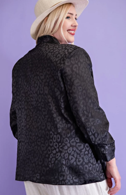 Eesome PJK4972 Plus Size Satin Blazer
