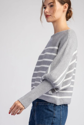 Eesome SG10440 Stripped Pullover Sweater
