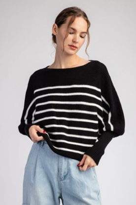 Eesome SG10440 Stripped Pullover Sweater