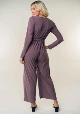 White Birch JP71747XL Surplice Jumpsuit