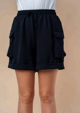 White Birch P77148XL Cargo Tie Front Short