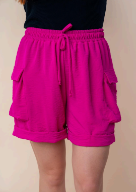 White Birch P77148XL Cargo Tie Front Short