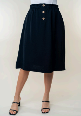 White Birch S79087XL Midi Skirt