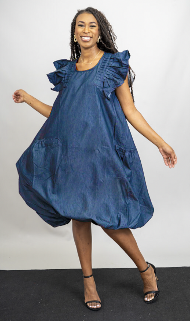 Jessica Taylor D400 Denim Bubble Dress