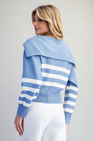 Eesome SJK11476 Nautical Sweater Zip Up Jacket