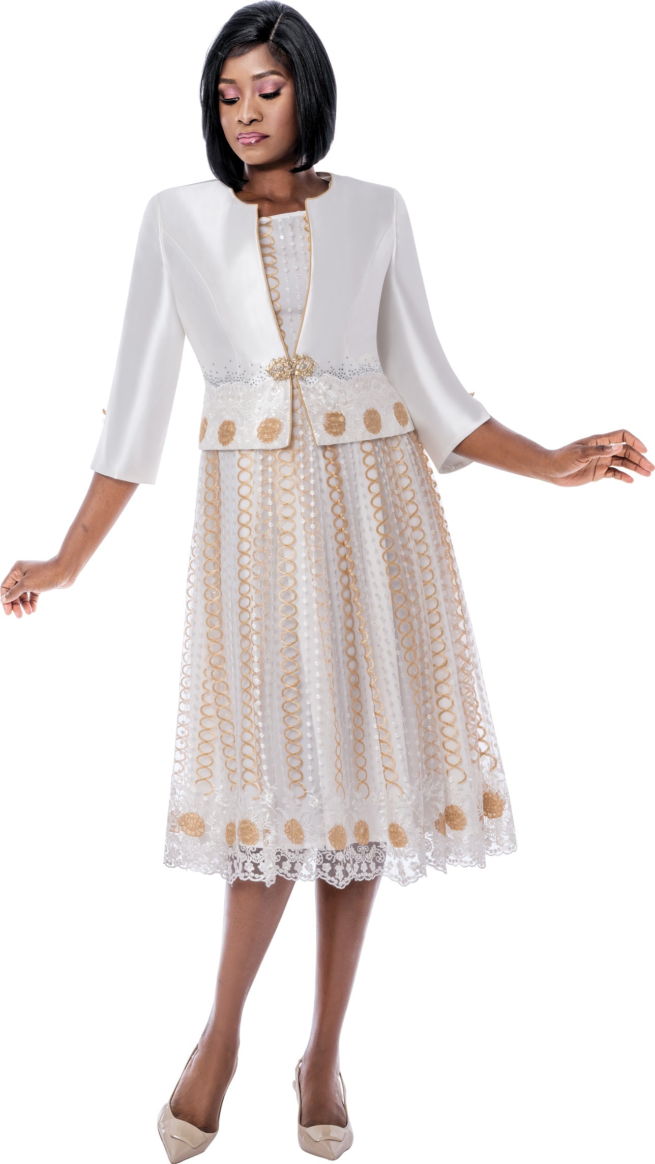 Terramina 7252 Lace Dress with Jacket