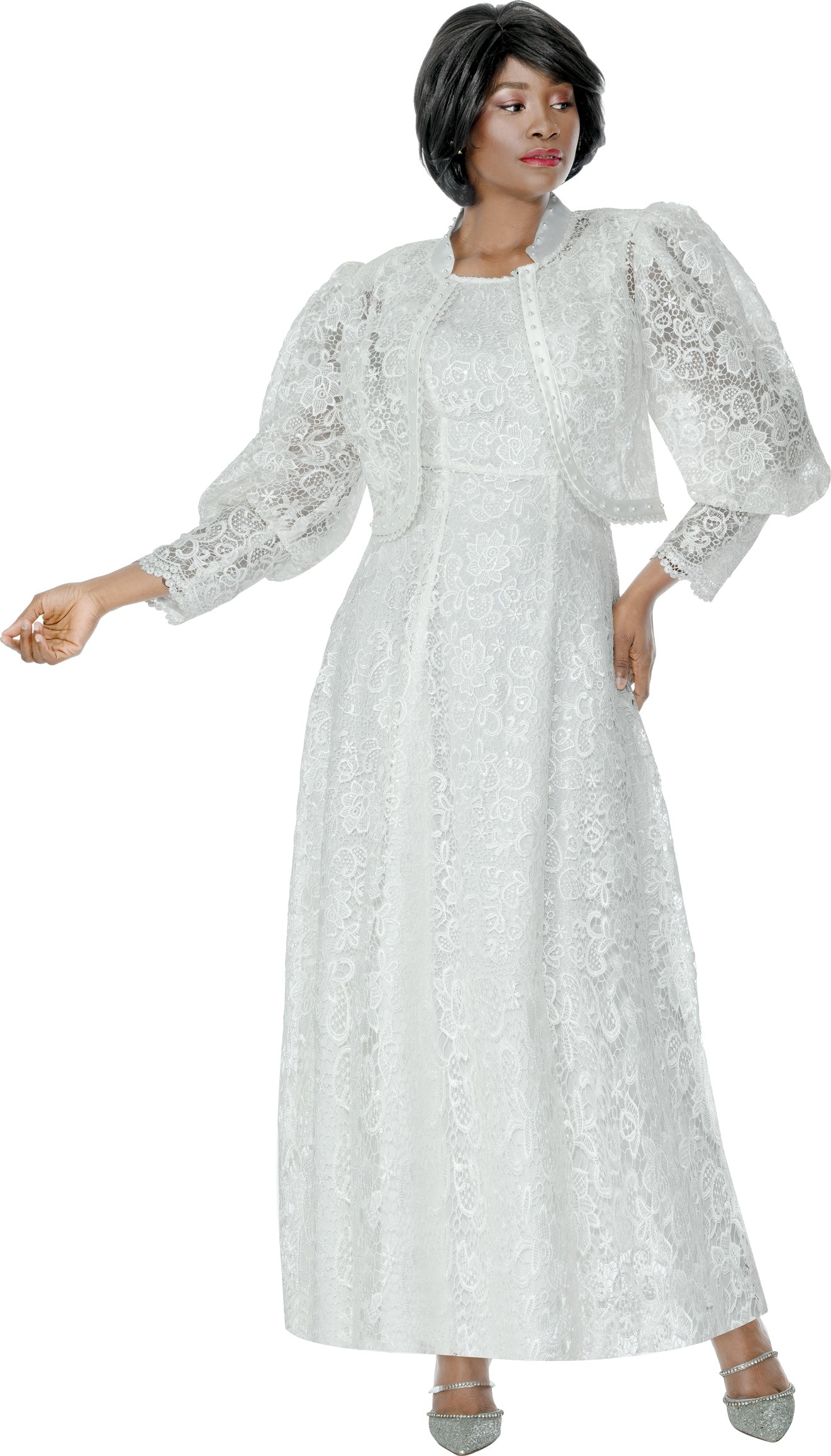 Terramina 7331 Jacket and Dress with Lace Overlay