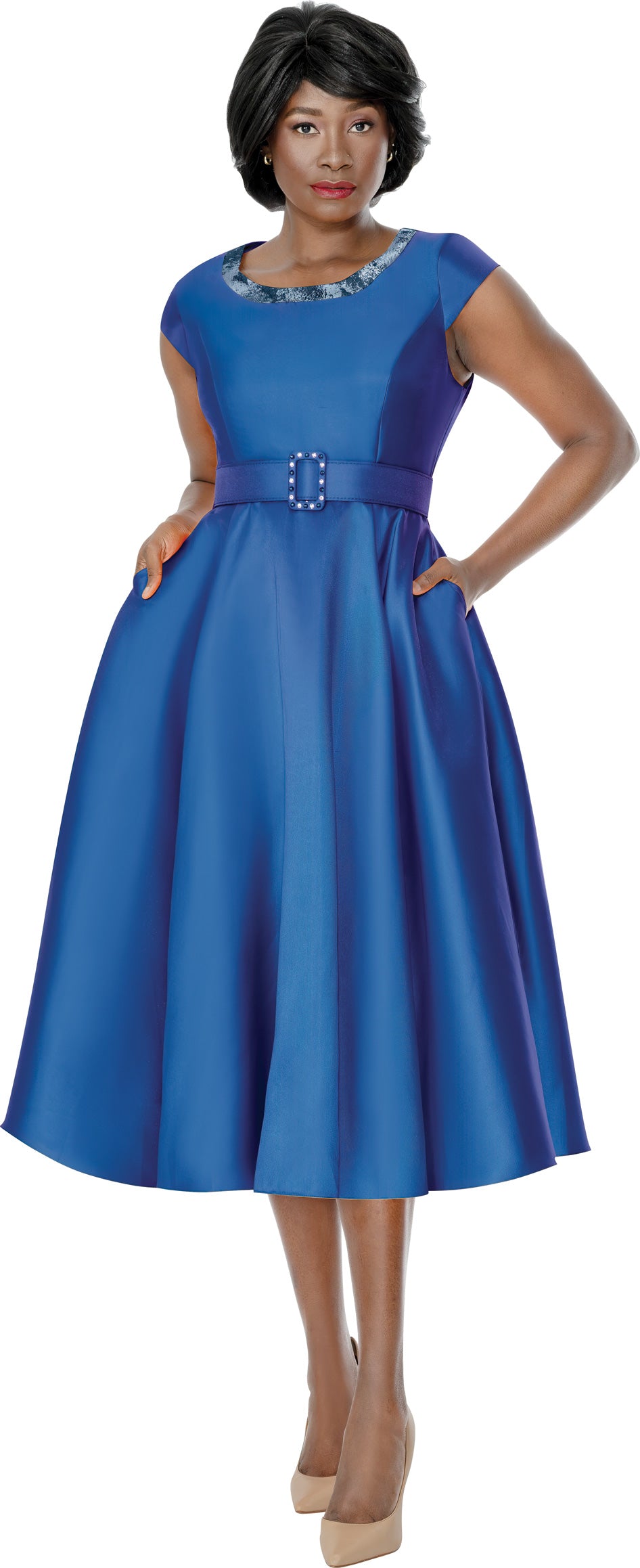 Terramina 7338 Brocade Belted Dress and Jacket