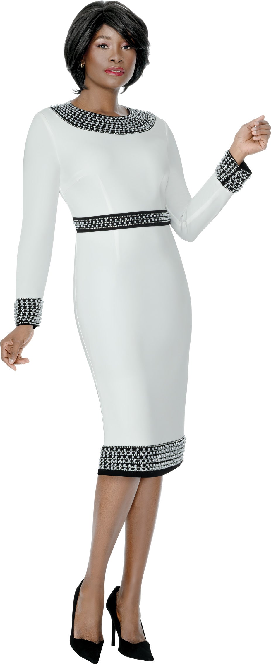 Terramina 7341 Rhinestone Trim Dress