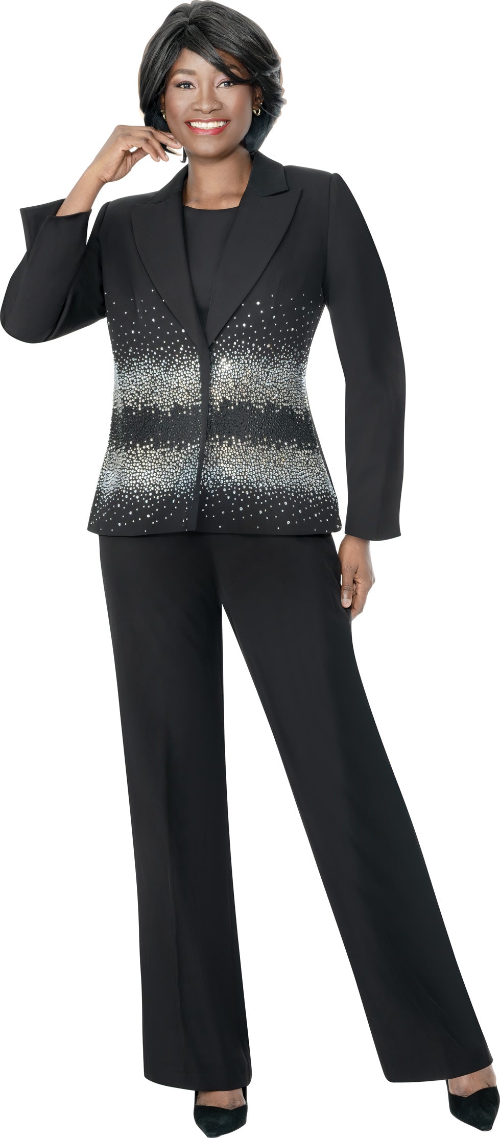 Terramina 7342 3pc Crystal Embellished Pant Set