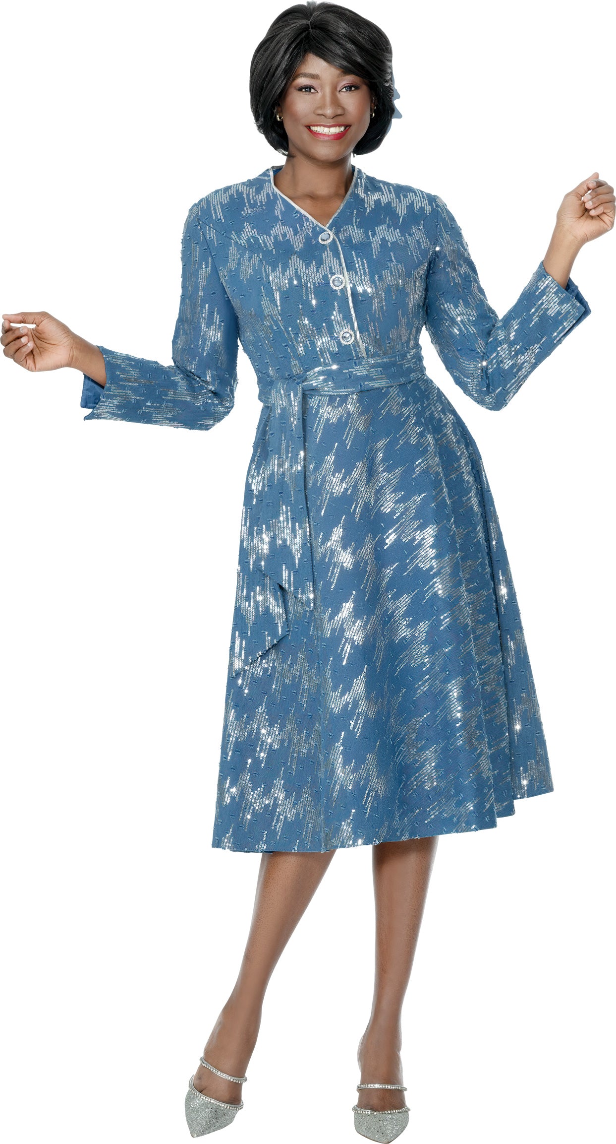 Terramina 7343 Jacquard Novelty Dress
